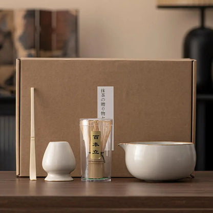 Matcha Whisk Holder 4 Piece Japanese Matcha Powder Kit Matcha Bowl Set Matcha Accessories For Beginners Home Enjoy Alone Or