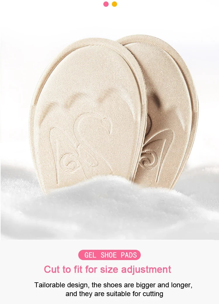 Half Insoles for Shoes Inserts Forefoot Pad Non-slip Sole Toe Plug Cushion Reduce Shoe Size Filler High Heels Pain Relief Pads