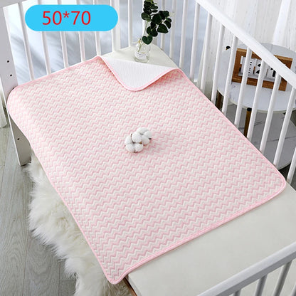 Reusable Infant Change Pad Baby Waterproof Crib Changing Mat Urine Sheet Cotton Diaper Cover Washable Newborn Bed Nappy Mattress