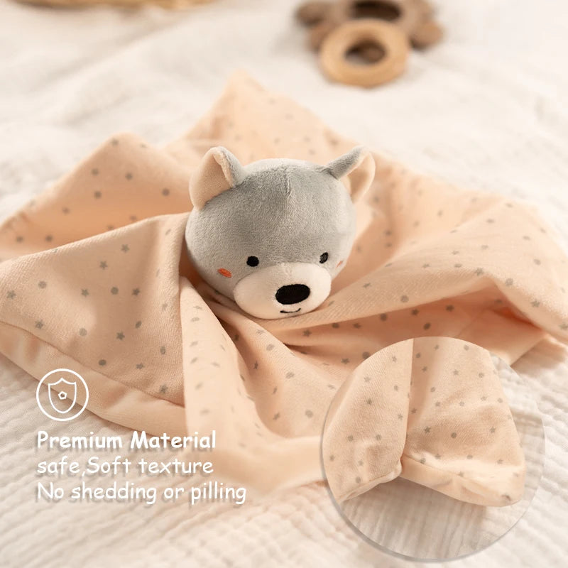 Baby Soft Security Blanket Infant Lovely Comforter Toy Stuffed Animal Newborn Gifts for Boys and Girls Toddler Sleeping Toys