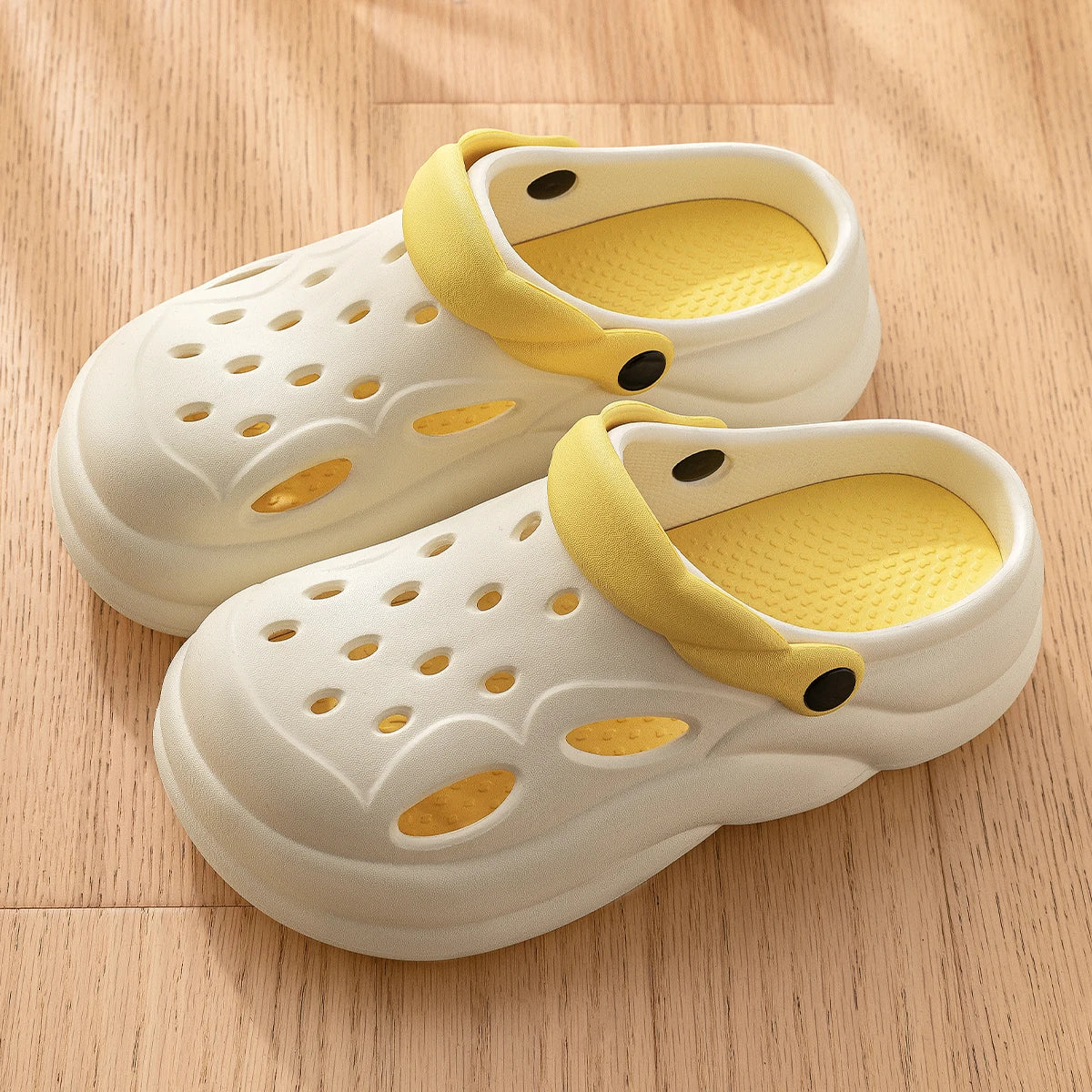 Women Thick Bottom Hole Shoes Summer Beach Platform Sandals Fashion Comfortable Indoor Outdoor Slippers