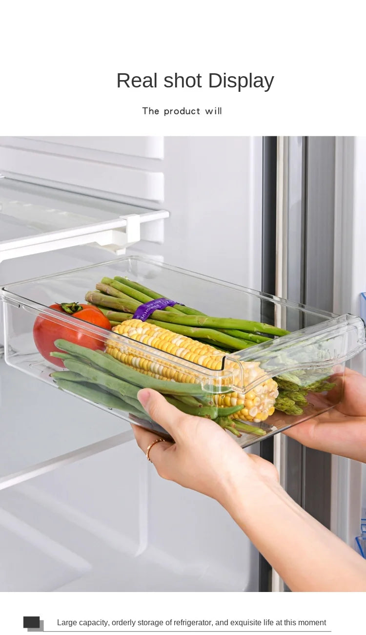 Fridge Organizer Fruit Egg Refrigerator Storage Rack Under-shelf Refrigerator Drawer Box Fresh keeping Kitchen Organizer