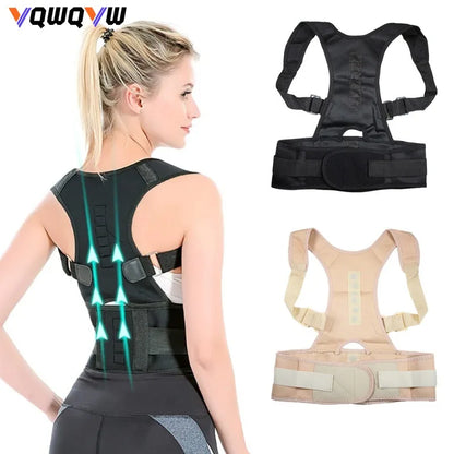 1Pcs Posture Corrector Magnetic Therapy Clavicle Back Straightener Shoulder Support Brace Lumbar Belt Correction,Back Support