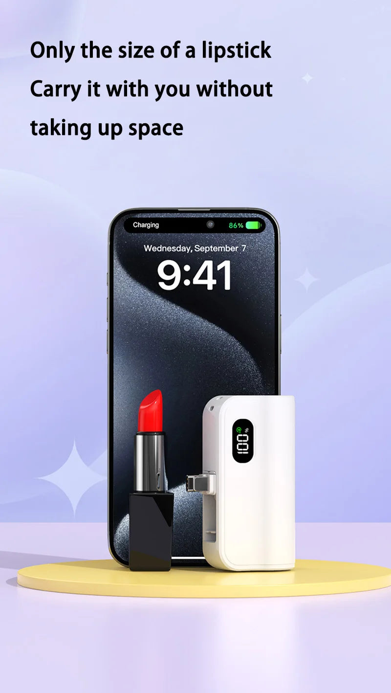 Xiaomi Capsule Power Bank 50000mAh Pocket Power Bank 120W Fast Charge Portable Mini Power Bank Suitable for iPhone and Android