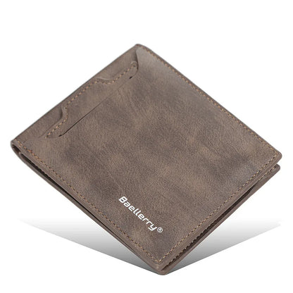 2025 New RFID Blocking Men Short Wallet Man Vintage Leather Wallet Male Handmade Billfold Coin Purse High Quality Business Purse