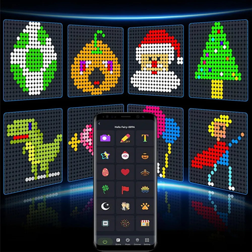 Smart Curtain Lights, 400 LED USB Curtain String Lights with App Remote Control,DIY for Backdrop Birthday Mother's day Gift