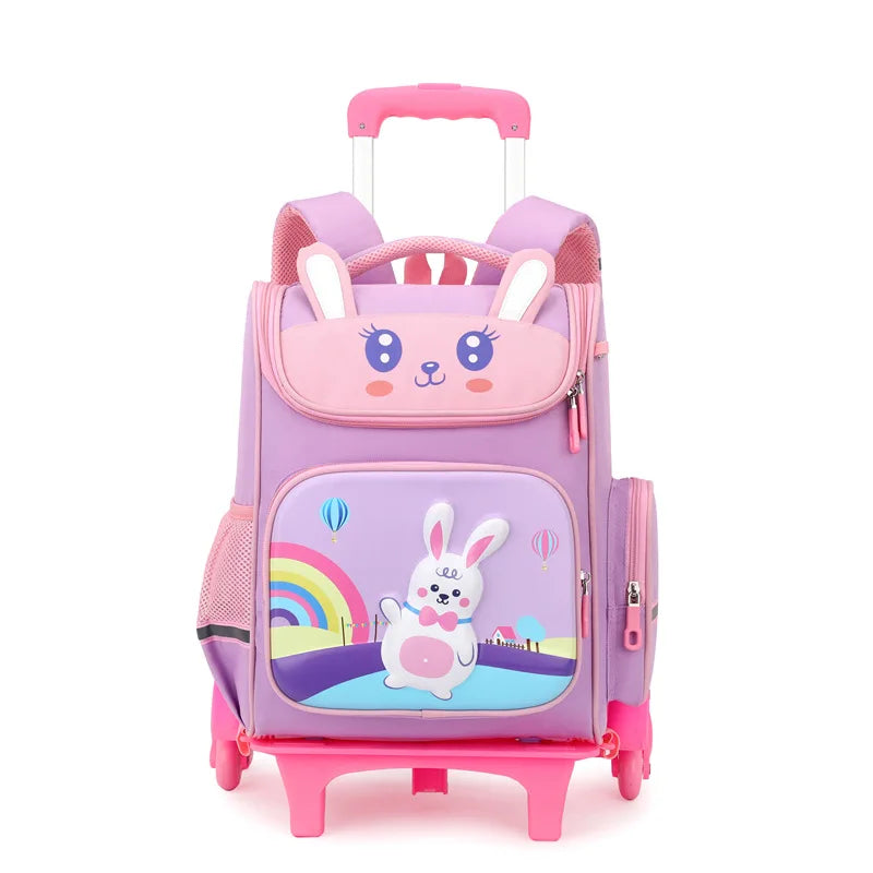 Kids Trolley Backpack For Girls Primary School Rolling Backpack for Boys School bag with Wheels School Wheeled Backpack Book Bag