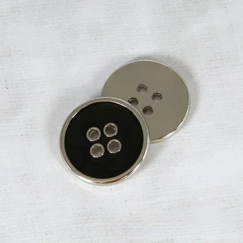 10pcs High Quality Metal Buttons 10.5/15/20mm 4-hole Round Buttons Fashion Apparel Sewing Accessories