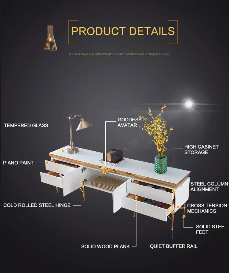 TV Table Small Sitting Room Ground Ark Of Stainless Steel Wooden Furniture Of The Lacquer That Bake