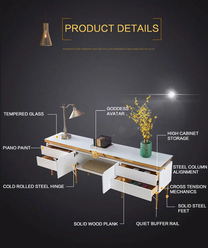 TV Table Small Sitting Room Ground Ark Of Stainless Steel Wooden Furniture Of The Lacquer That Bake