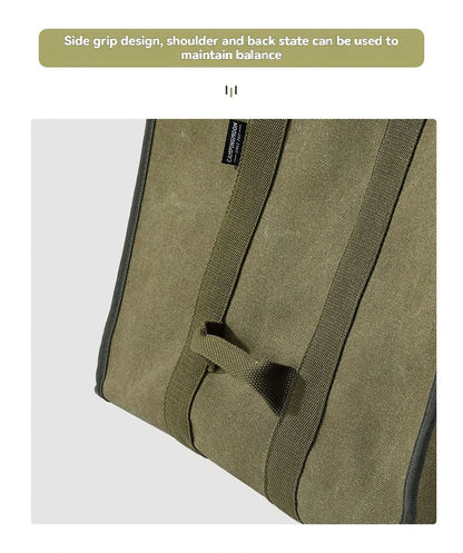 CAMPINGMOON Firewood Storage Bag.Camping Equipment Storage Bag with Double Handles, Shoulder Back, Outdoor Thick Canvas Bag