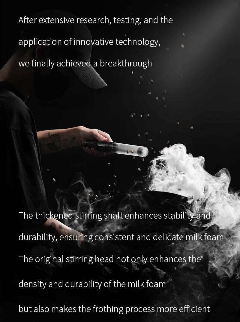 MHW-3BOMBER Official New Electric Milk Frother Handheld Wireless Blender Latte Cream Egg Beater Food Blender