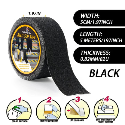 Anti slip safety tape， used for anti slip of stairs and steps, strong ground grinding tape  (Yellow/black)hazard warning tape