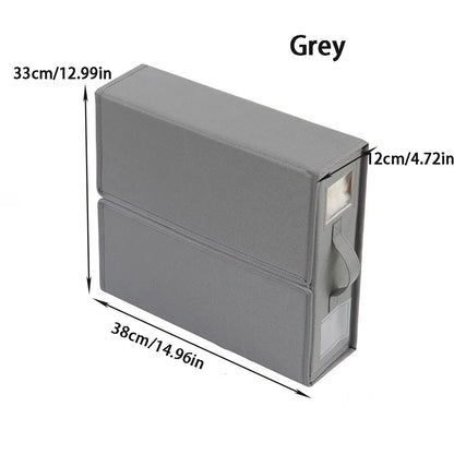 Bed Sheets Set Organizers Storage Linen Fabric Closet Organizers with Window Folding Bedding Storage Box for Pillow Organizer