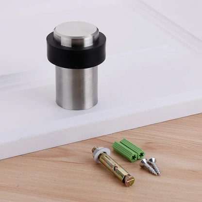 Rubber Door Stopper Stainless Steel Door Protective Pad Wall Protector Door Stop Anti-collision Door Holder Door Stops Hardware