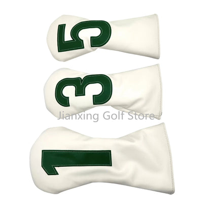 Golf Simplicity Number Embroidery Head cover Driver Head Covers Fairway Wood Head Covers Hybrid Head Covers Putter Cover