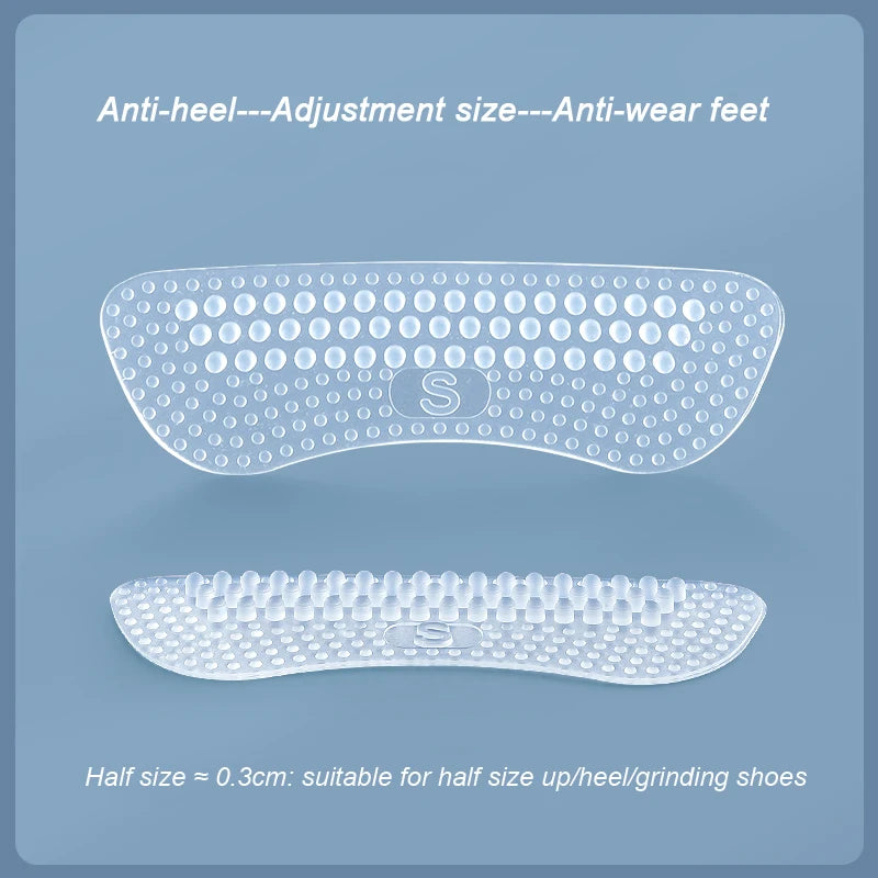 Upgrade Silicone Heel Stickers Heels Grips for Women Men Anti Slip Heel Cushions Non-Slip Inserts Pads Foot Heel Care Protector