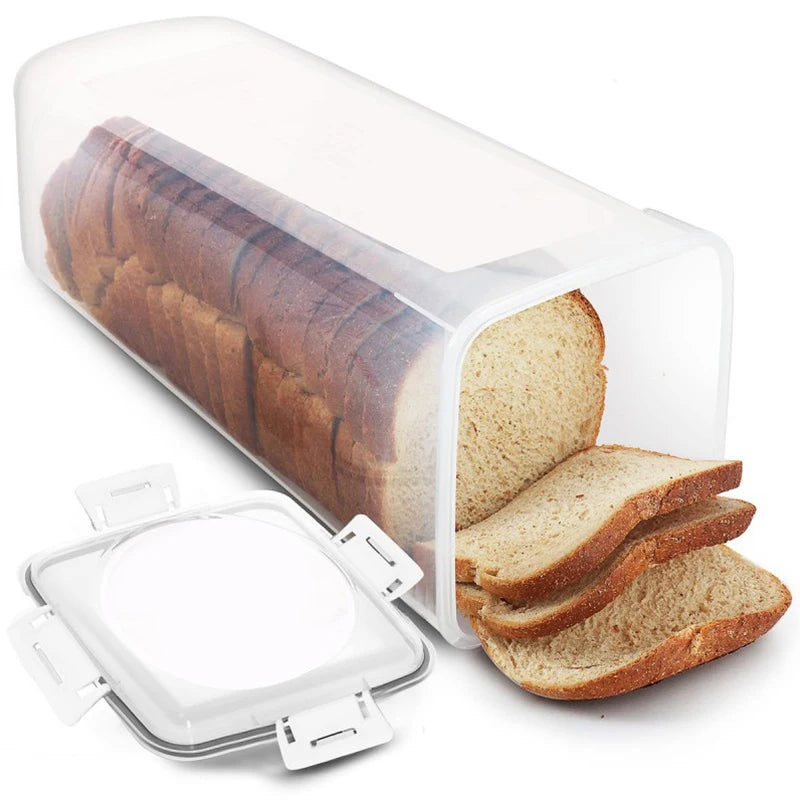 Bread Loaf Container Clear Airtight Bread Box With Lid Sandwich Bread Holder For Homemade Bread Tall Bread Saver For Kitchen