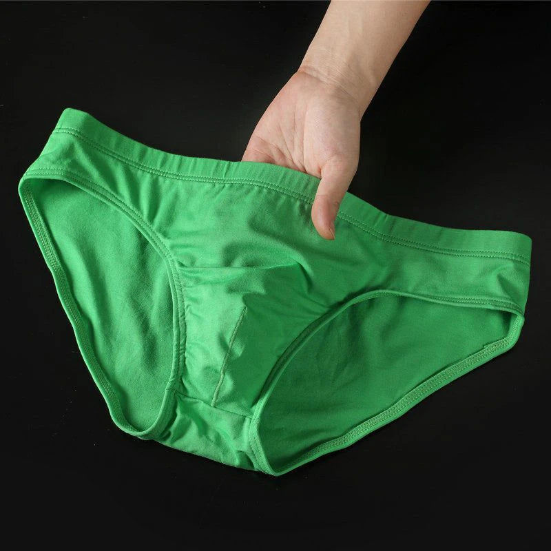 Mens Underwear Briefs Sexy Cueca Calzoncillos Hombre Slip Men Sleepwear Breathable Cotton Solid Color Male Panties Underpants