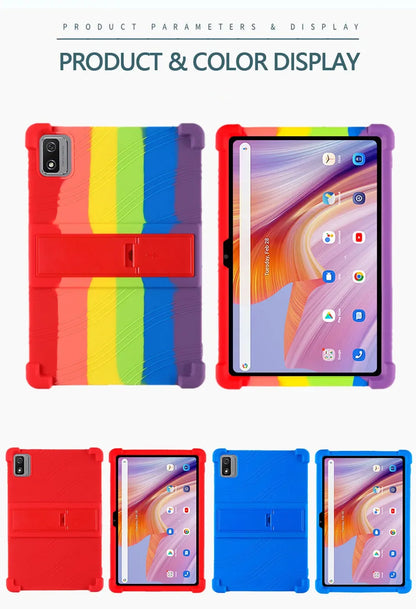 For CHUWI Hi10 XPro 2023 10.1" Tablet Shockproof Cover Tablet Kids Soft Android 13 Tablet Silicon Stand Protective Shell