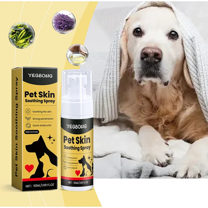 50ml Pet Skin Care Spray New Effectively Relieves Pet Skin Discomfort Spray Pet External Care Spray 1/2pcs ﻿