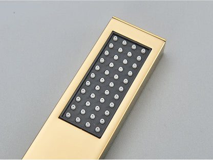 Uythner Handshower Head Brass Shower Head Square Handheld Head Replace Head Faucet Accessory Brass Material