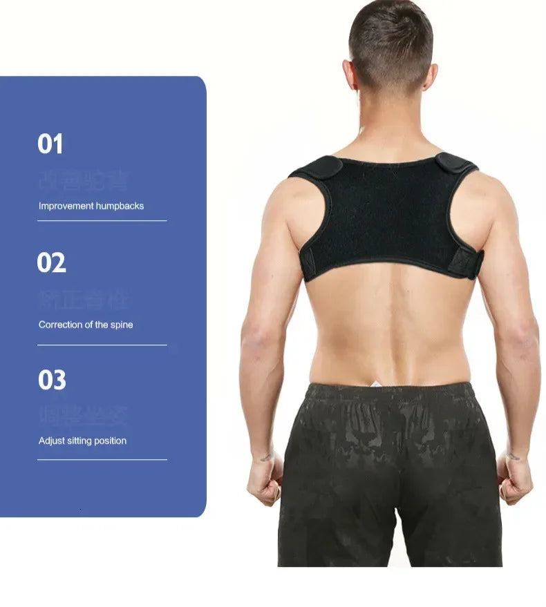 Invisible Back Posture Corrector Trainer Adjustable Shoulder Brace Straight Holder Clavicle Support for Men Women Adult Children