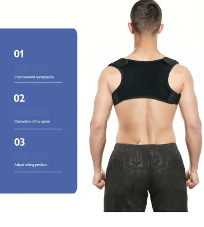 Invisible Back Posture Corrector Trainer Adjustable Shoulder Brace Straight Holder Clavicle Support for Men Women Adult Children