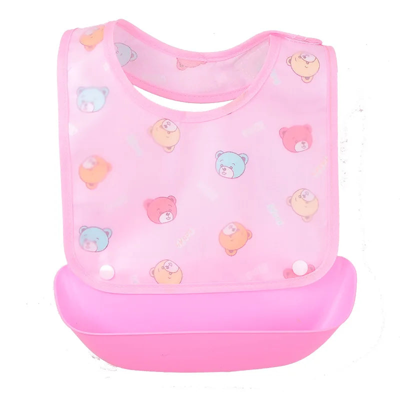 Baby Bib Imitation Silicone Waterproof Rice Pocket Food Eat Dinner Clothing Feeding After Meals Bavoir Tablier Слюнявчики