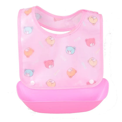 Baby Bib Imitation Silicone Waterproof Rice Pocket Food Eat Dinner Clothing Feeding After Meals Bavoir Tablier Слюнявчики