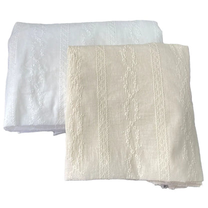 2YardsX 125cm width Cotton Lace Embroidery Fabric Cotton Embroidery Clothing Shirt Dress Pure Cotton Hollow Embroidery Fabric