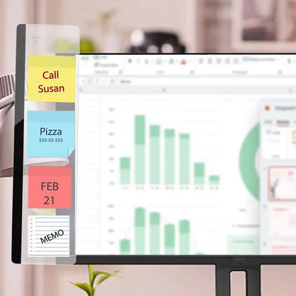 1pc Computer Monitor Memo Board Computer Message Board Office Supplies Computer Note Clip Home Office Desk Accessories Decor