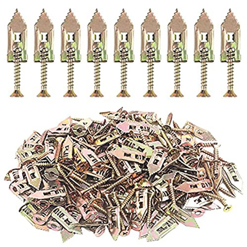 Drywall Self-Drilling Anchors With Screws, Hollow-Wall Anchor Kit With Screws, Suitable For Wall Insulation Board, Shelf-Best Se