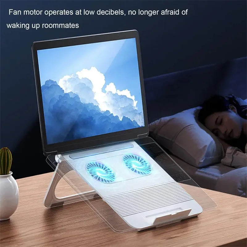 Laptop Cooler Silent Computer Cooling Fans Slim Portable Laptop Cooler Mute Base Game Laptop Stable Stand Laptop Air Cooling
