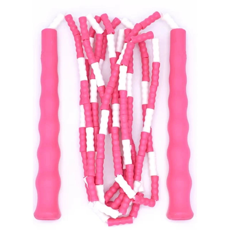 NEVERTOOLATE 2.2m 2.4m 2.6m 3m 3.6m rainbow beaded colorful soft PVC beads kids adult skipping jump rope doubledutch skip