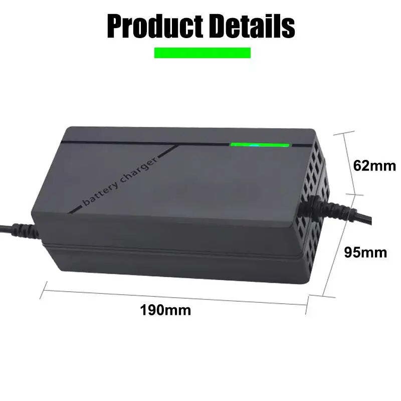 36V 48V 60V 72V Charger 2A 5A Lithium Battery Pack 42 54.6 67.2 84V 10 13 16 20S Smart Intelligent Fast Charging Charger EU Plug