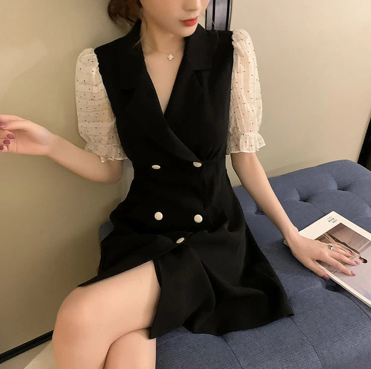 Clothes Mesh Dresses for Women 2024 Formal Occasion Blazer Holiday Woman Dress New Features of In Hot Fashion Sensual Sexy Loose