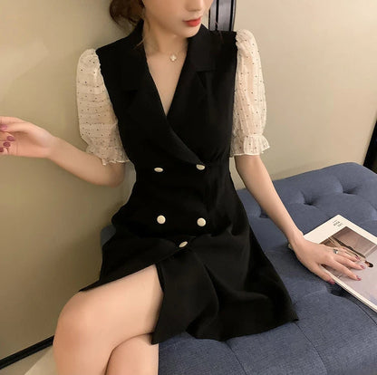 Clothes Mesh Dresses for Women 2024 Formal Occasion Blazer Holiday Woman Dress New Features of In Hot Fashion Sensual Sexy Loose