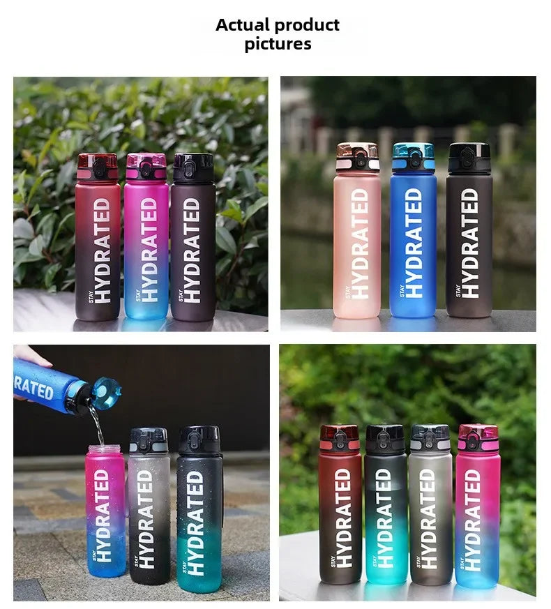 32oz Water Bottle Motivational Sport Water Bottle Leakproof Drinking Bottles Outdoor Sports Travel Kettle Drinking Water Bottle