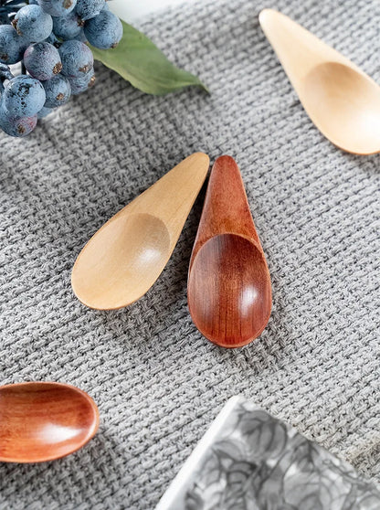 Mini Creative Tea Spoon Short Handled Small Wooden Spoon Coffee Spoon Spice Spoon Salt Spoon Milk Powder Spoon Wholesale