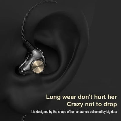 Android Mobile Phone DrivebyWire Headset Metal Heavy Bass Computer PC Headset InEar Sports Headset