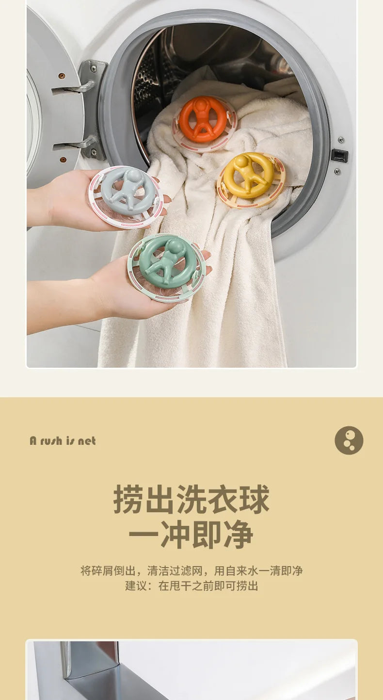 Reusable Cleaning Ball with 20Pcs Filter Screen Dirty Washing Machine Hair Filter Magic Laundry Ball Lint Hair Removal Catcher