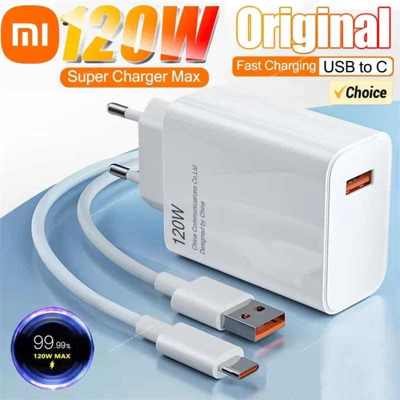 2025 Xiaomi Original Charger 120W 67W 33W Ultra Fast Charger EU GaN Plug Charge Adapter USB Type C Cable For Samsung Redmi Phone