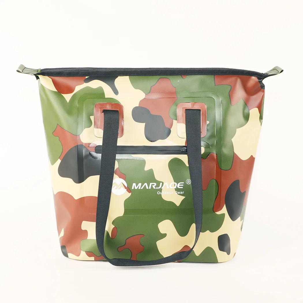 Waterproof Tote Beach Bag with Airtight Zipper Duffel Bag Dry Saddle Luggage Storage Beach Rafting Motorcycle Swimming Bags