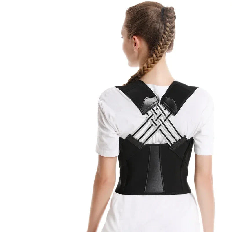 Posture Back Brace Adjustable Back Support Strap to Men and Women Prevent Spinal Distortion and Hunchback Suitable for Exercise
