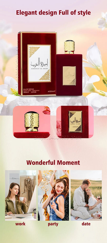 Asdaaf Ameerat Al Arab Eau de Parfum Spray Dubai Original Perfumes Lattafa Perfumes Woman Eau De Parfum Original Arab Perfumes