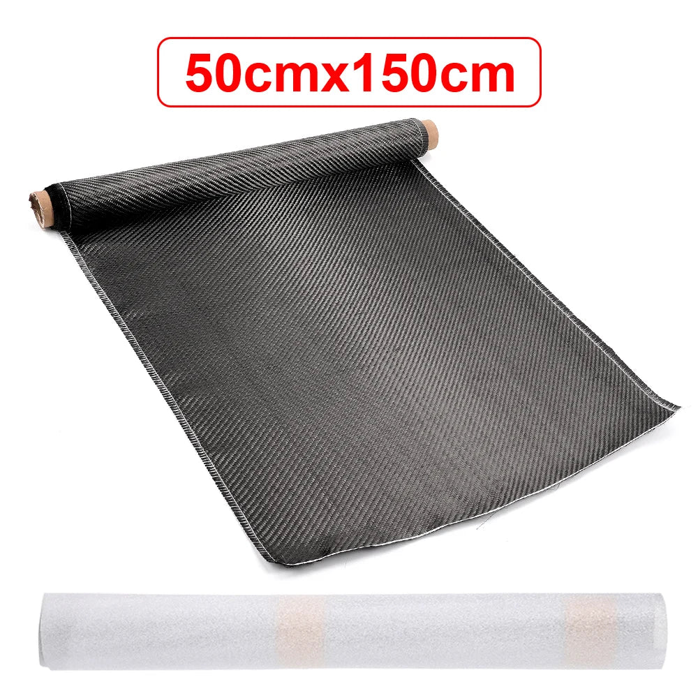 3K 200gsm Carbon Fiber Cloth 50cm/30cm wide Plain Carbon Fabric For Commercial Car Part Sport Equipment