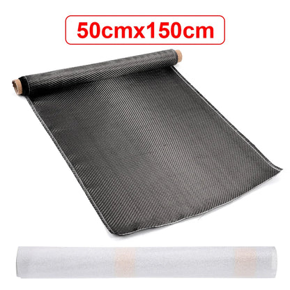 3K 200gsm Carbon Fiber Cloth 50cm/30cm wide Plain Carbon Fabric For Commercial Car Part Sport Equipment