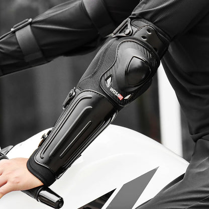 WOSAWE Motorcycle Knee Pads Protective Gear Equipment Motocross Protection Riding Elbow Guard Knee Pad Protector Kit