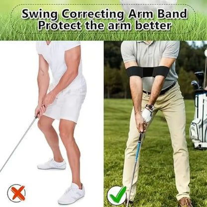 Posture Correction Golf Swing Trainer Connected Arms Elastic Strap Golf Training Aids Black Professional Golf Posture Corrector